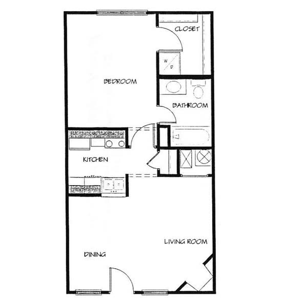 Floorplan-1bd/1Bath